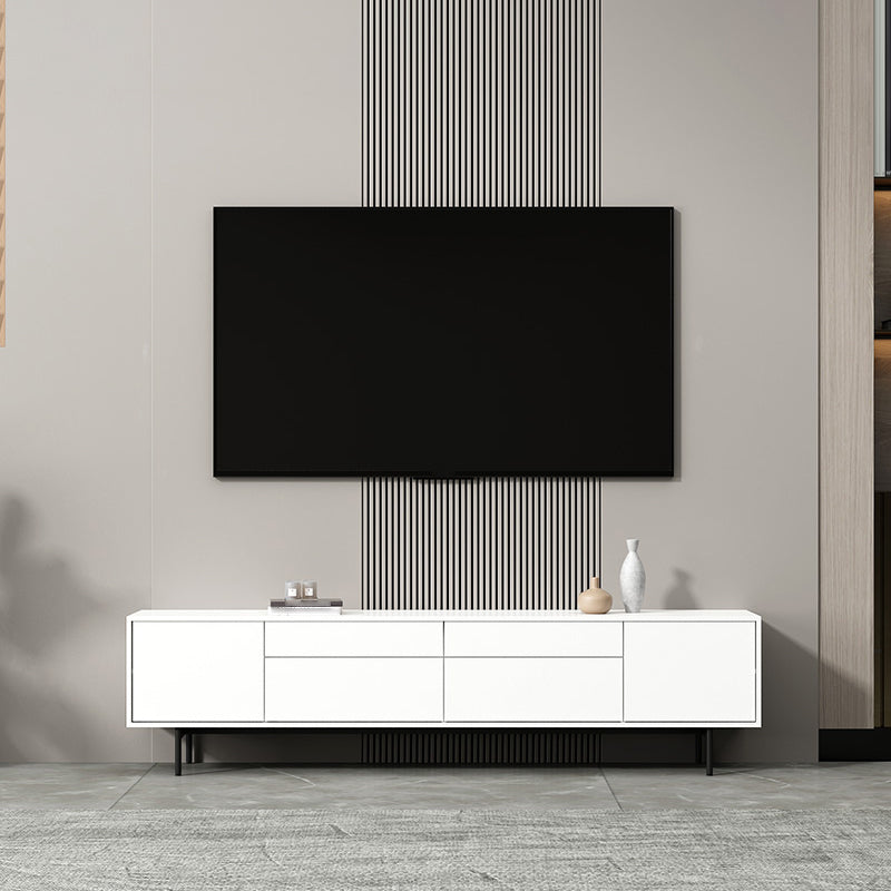Industrial Enclosed Storage TV Stand Wooden Rectangle TV Cabinet with Splayed Legs