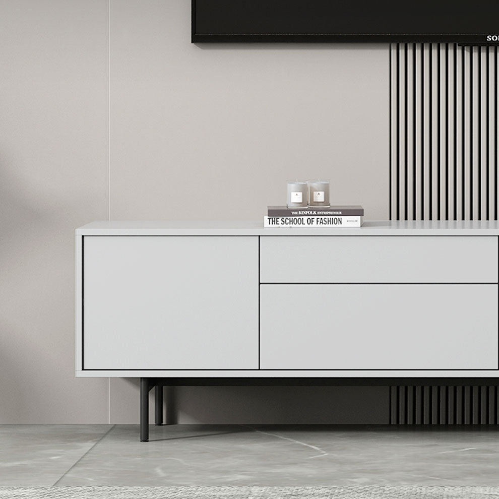 Industrial Enclosed Storage TV Stand Wooden Rectangle TV Cabinet with Splayed Legs