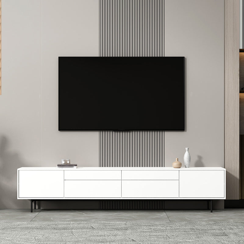 Industrial Enclosed Storage TV Stand Wooden Rectangle TV Cabinet with Splayed Legs