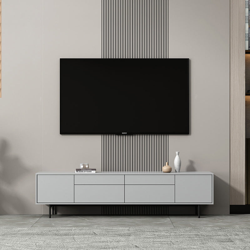 Industrial Enclosed Storage TV Stand Wooden Rectangle TV Cabinet with Splayed Legs