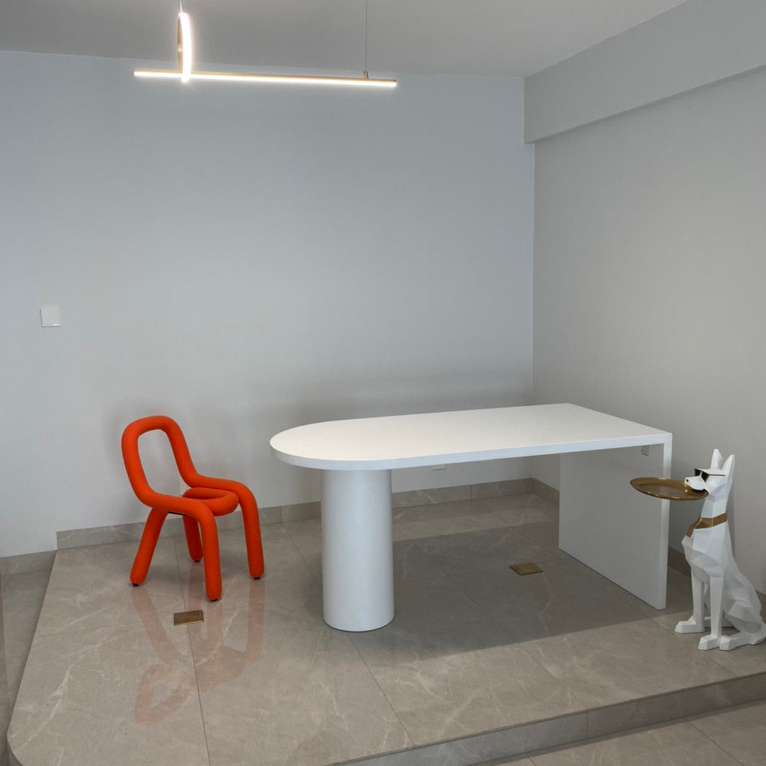 Wood Top Bar Dining Table Modern Bar Dining Table with Sled Base