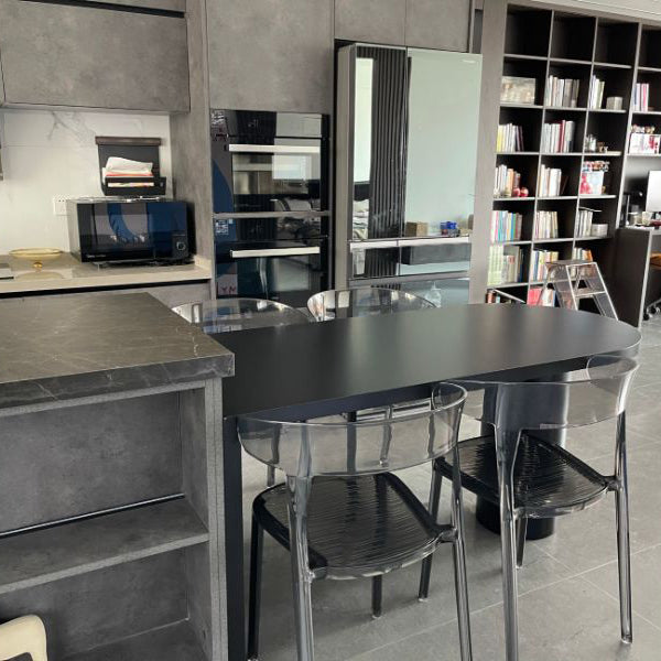 Wood Top Bar Dining Table Modern Bar Dining Table with Sled Base