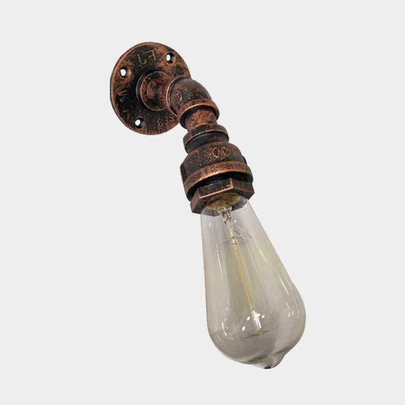 Wasserrohr metallische Wandbeleuchtung Vintage 1 leichte Treppe Wandmontage Lampe Lampenleuchte im Rost
