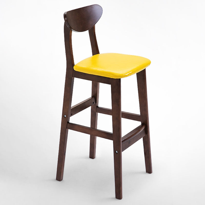 Scandinavian Coffee Shop Armless Stool Matte Finish Upholstered Bar Stools