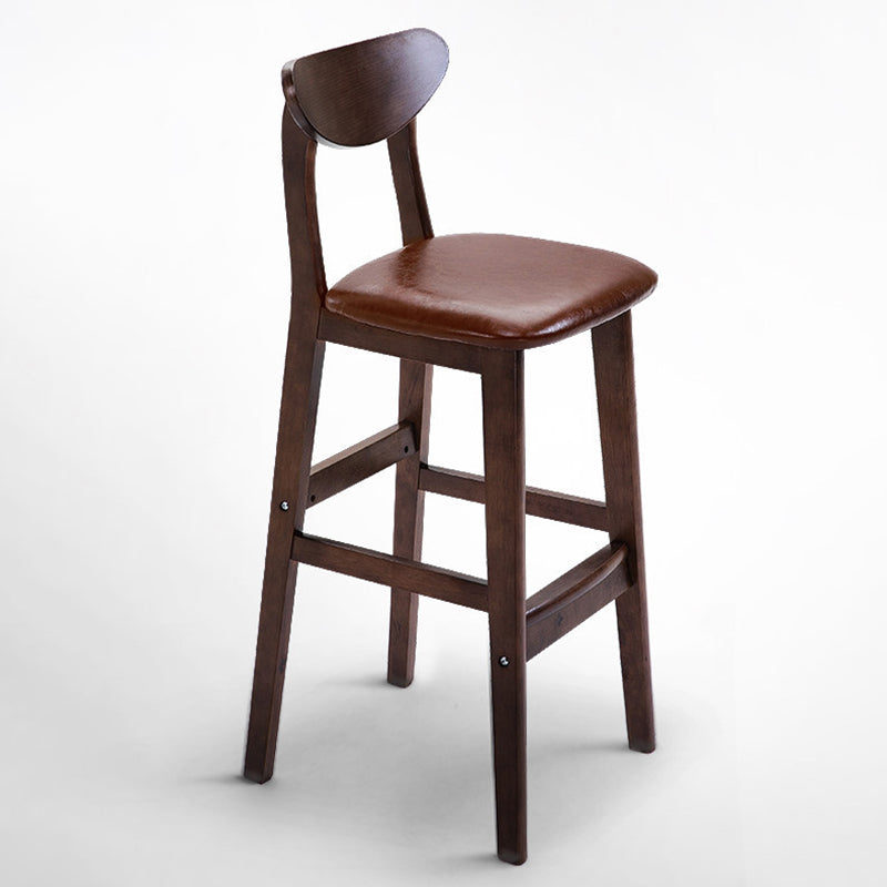 Scandinavian Coffee Shop Armless Stool Matte Finish Upholstered Bar Stools