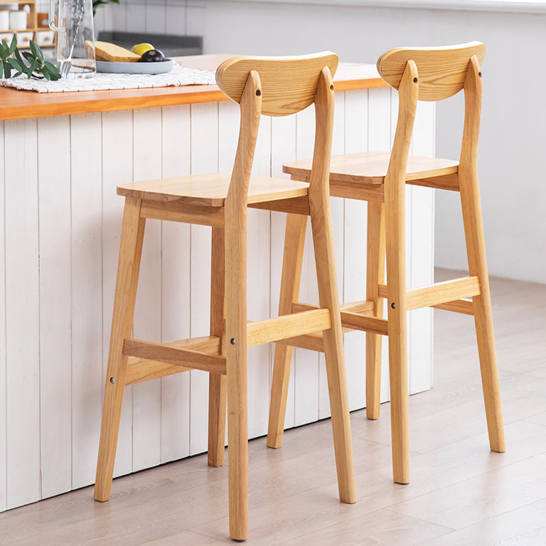 Scandinavian Coffee Shop Armless Stool Matte Finish Upholstered Bar Stools