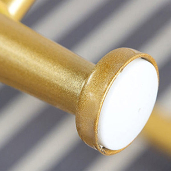 Nordic Armless Backrest Counter Stool Iron Balcony Bar Stool with Cushion and Pedal