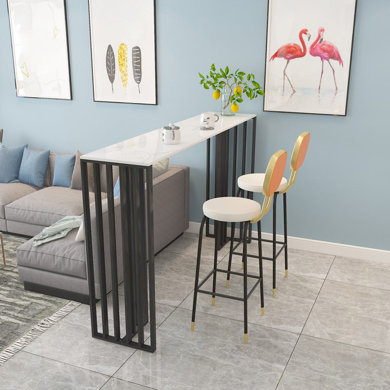 1/3/4 Pieces Glam Bar Table Set Matte Finish Sintered Stone Counter Set