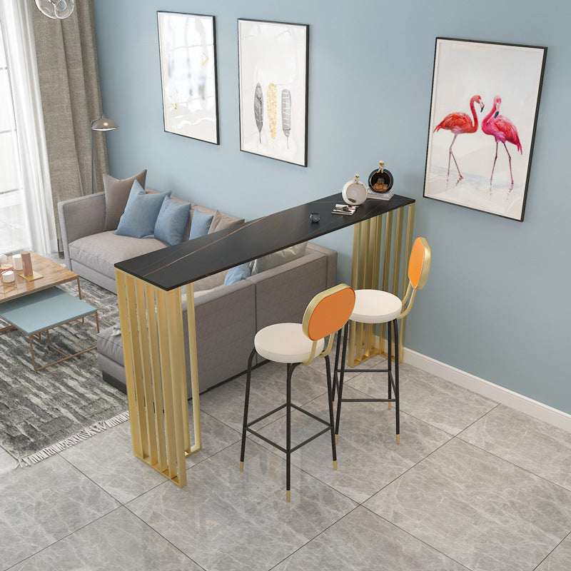 1/3/4 Pieces Glam Bar Table Set Matte Finish Sintered Stone Counter Set