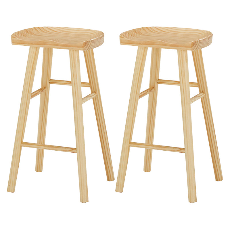 Rectangle Solid Wood Counter Set 1/2/3 Pieces Glam Counter Height Set in Natural