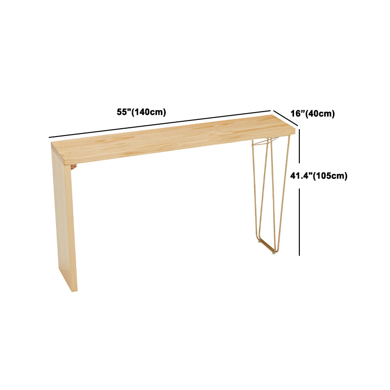 Rectangle Solid Wood Counter Set 1/2/3 Pieces Glam Counter Height Set in Natural