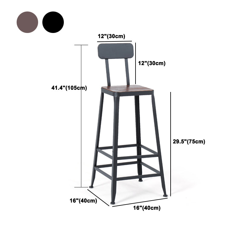 Industrial Rectangle Solid Wood Bar Table Set 1/7/9 Pieces Counter Table with Stools