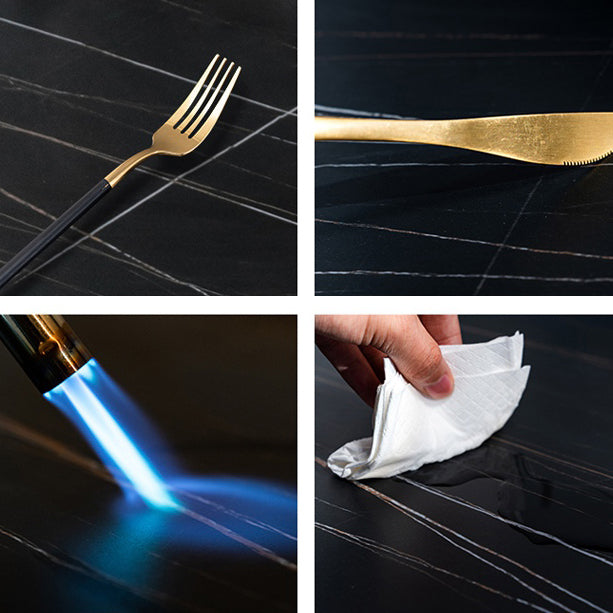 Rectangle Dining Table Set 1/2/5/7 Pieces Modern Indoor Dinette Set in Grey