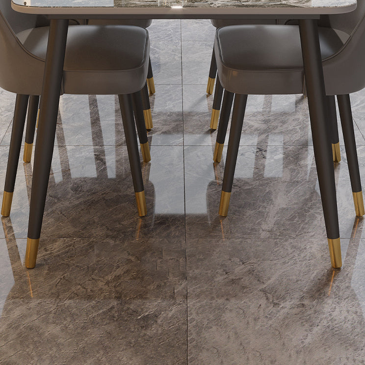 Rectangle Dining Table Set 1/2/5/7 Pieces Modern Indoor Dinette Set in Grey