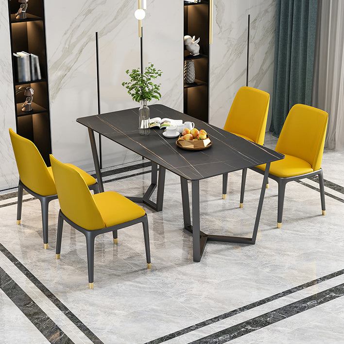 Modern 1/5/7 Pieces Dining Set Rectangle Stone Dining Table for Dining Room Kitchen