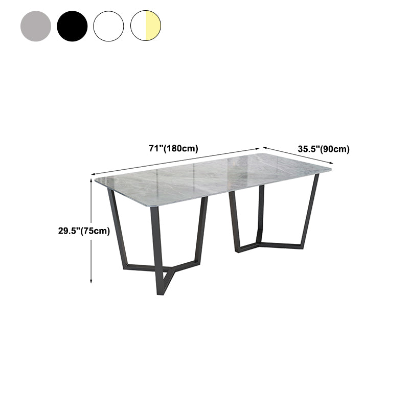 Modern 1/5/7 Pieces Dining Set Rectangle Stone Dining Table for Dining Room Kitchen