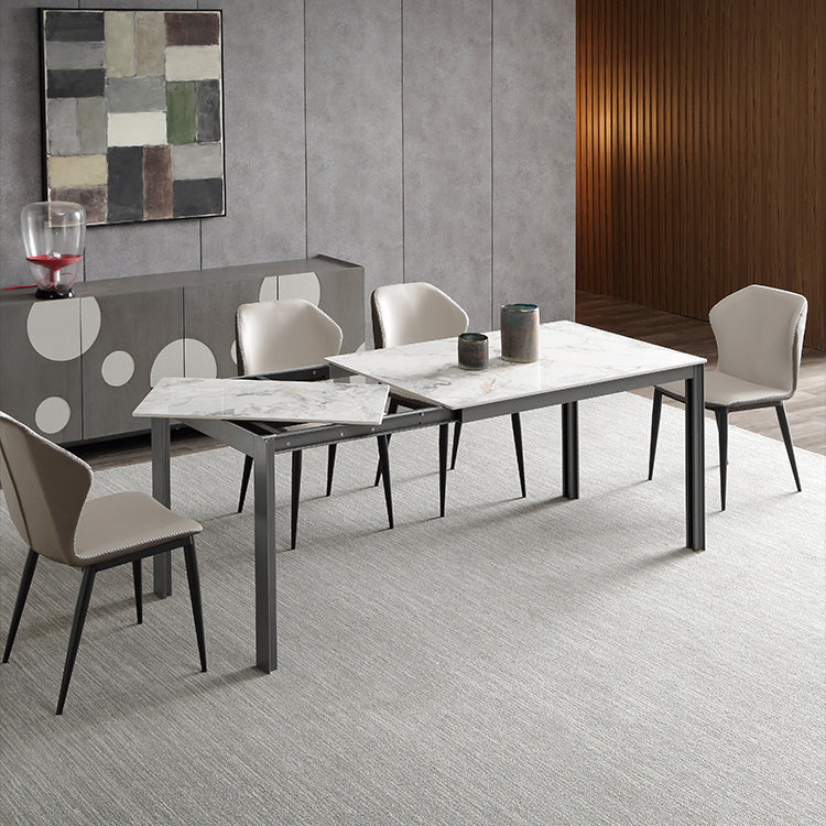 Contemporary Sintered Stone Rectangle Table Set 1/3/4/5/7 Pieces Dining Set