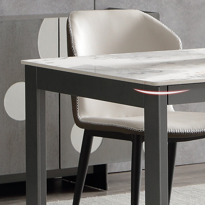 Contemporary Sintered Stone Rectangle Table Set 1/3/4/5/7 Pieces Dining Set