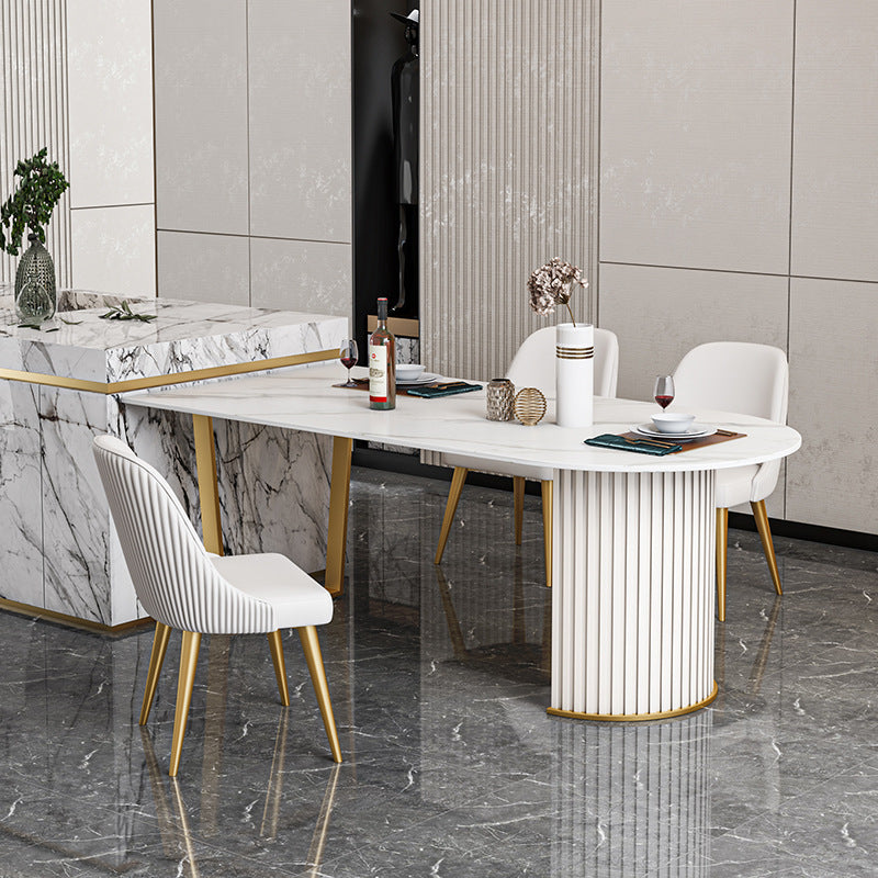 Sintered Stone Dining Table Traditional Luxury Table for Kitchen