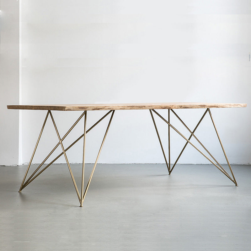 Traditional Luxury in Wood Table Rectangle Dining Table for Kitchen