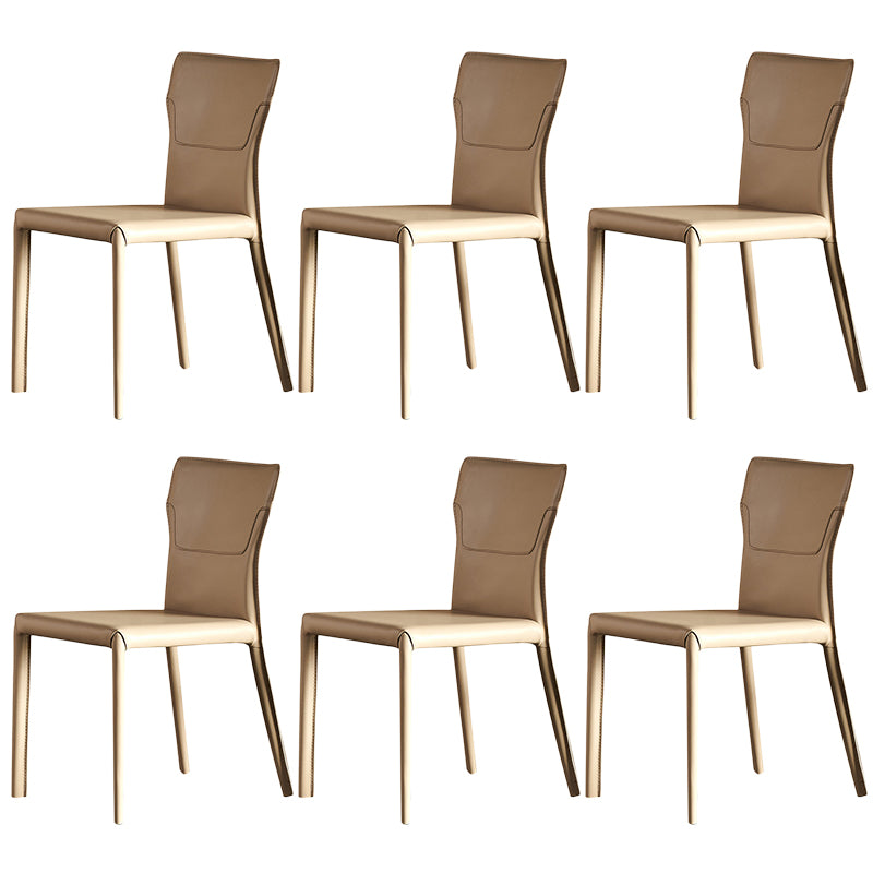 Contemporary Style Chairs Armless Chair for Kitchen with Metal Legs