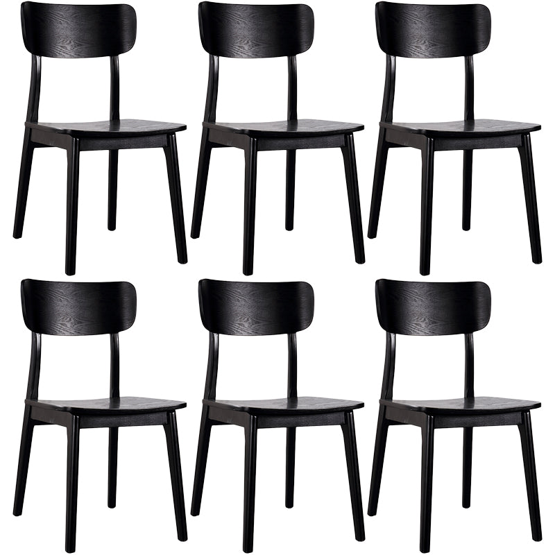 Contemporary Style Chair Armless Chair for Kitchen with Wood Legs