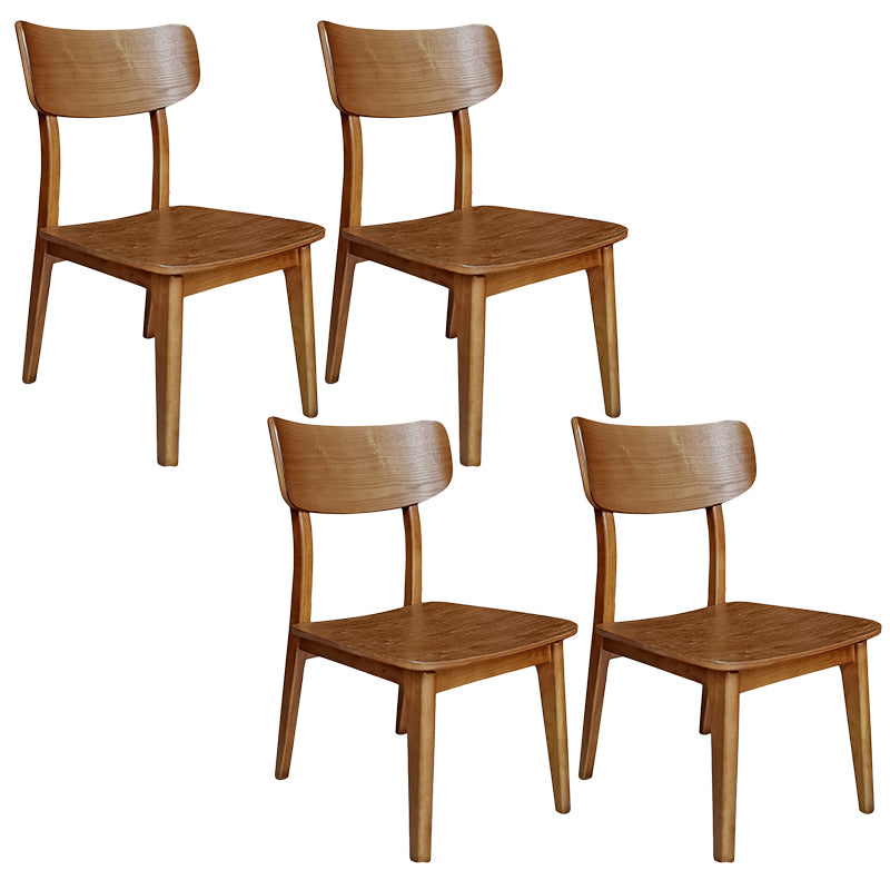 Contemporary Style Chair Armless Chair for Kitchen with Wood Legs