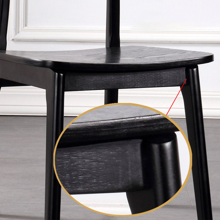 Contemporary Style Chair Armless Chair for Kitchen with Wood Legs