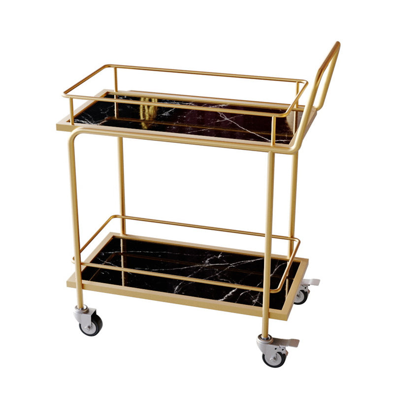 33.86"H Rolling Modern Prep Table Metal Prep Table for Home Use