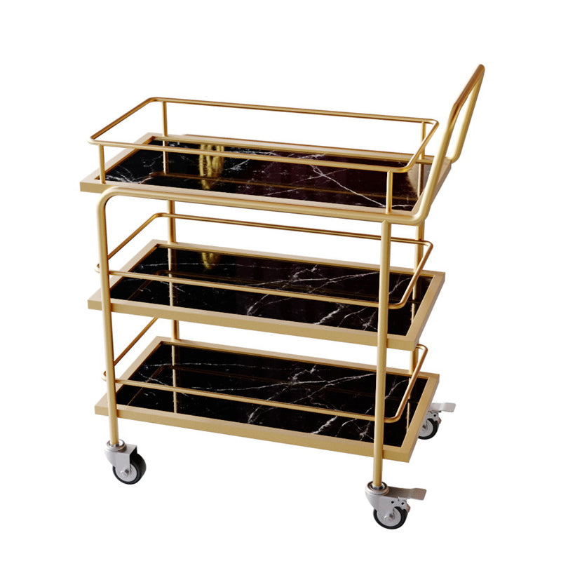 33.86"H Rolling Modern Prep Table Metal Prep Table for Home Use