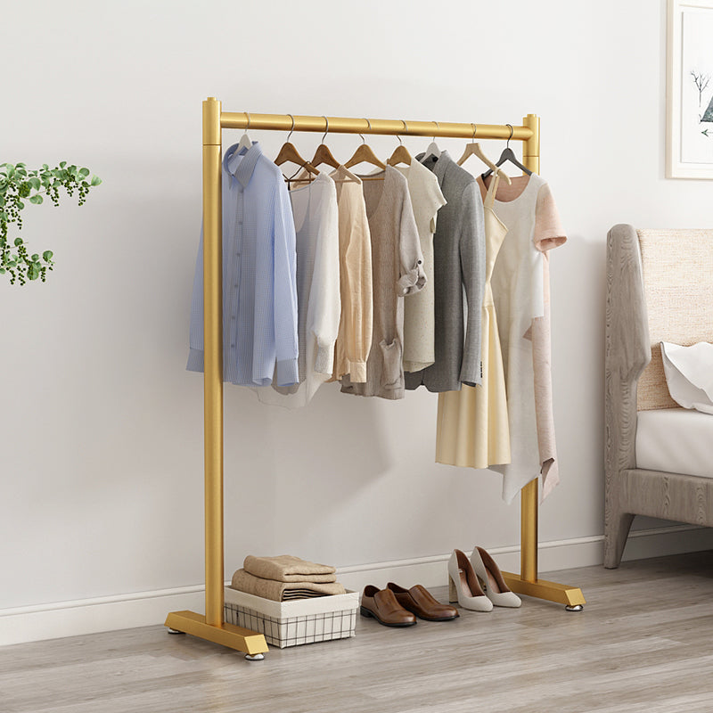 Contemporary Style Open Armoire Stainless Steel Cabinet with Clothing Rod