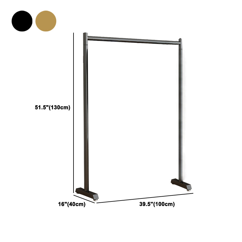 Contemporary Style Open Armoire Stainless Steel Cabinet with Clothing Rod