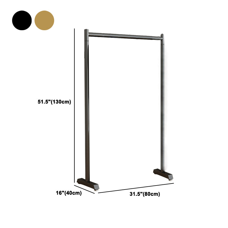 Contemporary Style Open Armoire Stainless Steel Cabinet with Clothing Rod