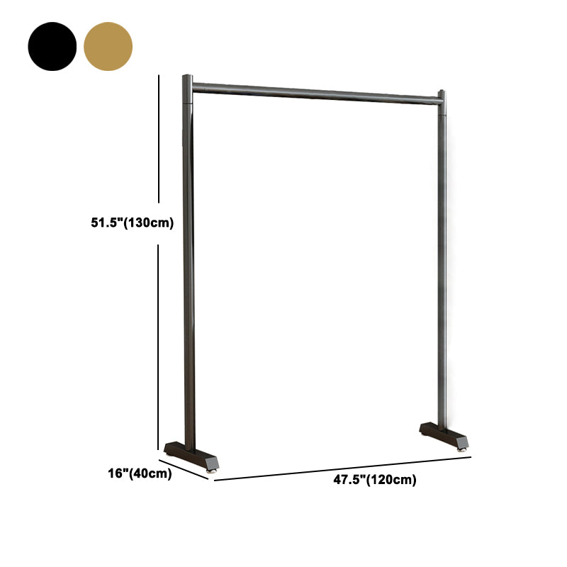 Contemporary Style Open Armoire Stainless Steel Cabinet with Clothing Rod