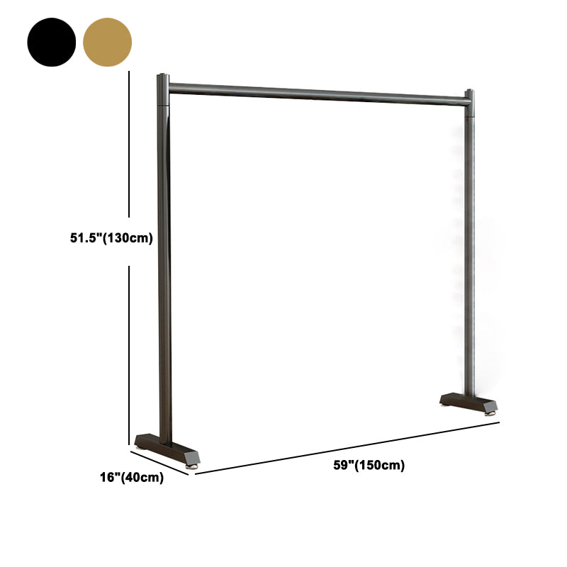 Contemporary Style Open Armoire Stainless Steel Cabinet with Clothing Rod