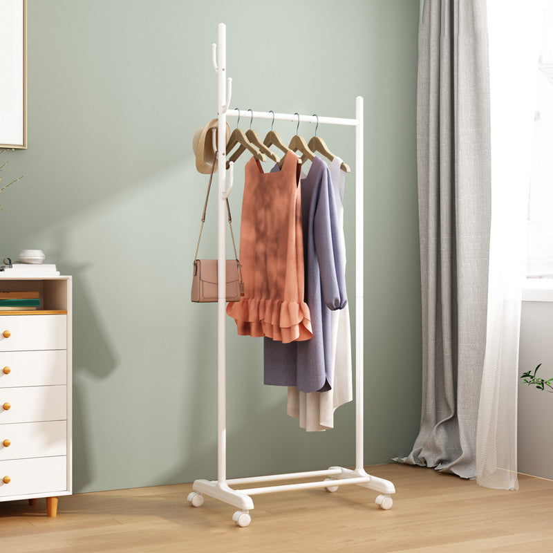 Black and White Steel Armoire Modern Style Cabinet with Clothing Rod