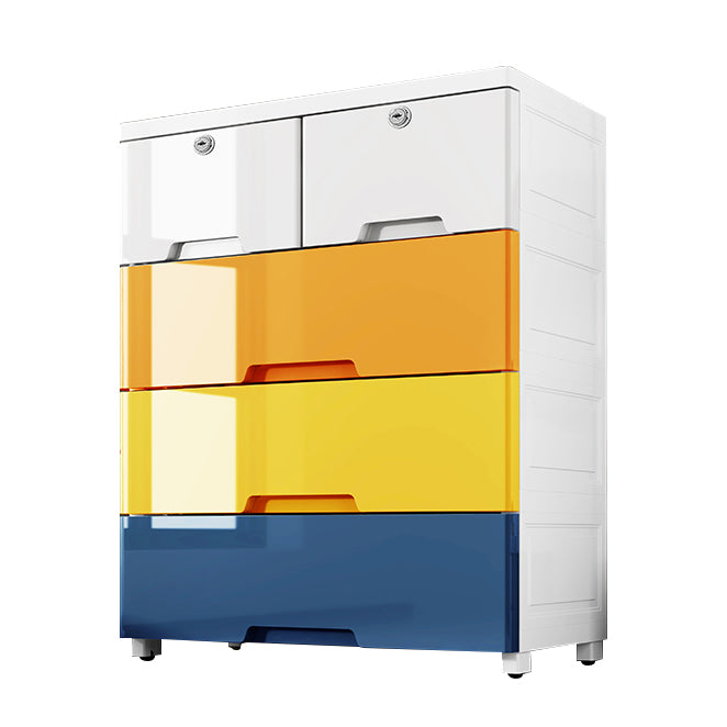 Contemporary Style Wardrobe Plastic Bedroom Wardrobe Closet With Drawers