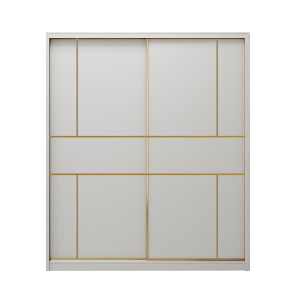 Manufactured Wood White Storage Cabinet with Sliding Door Modern Cabinet with Drawers