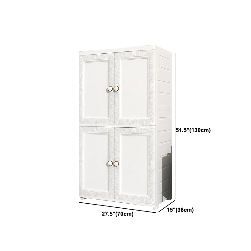 Contemporary Style Wardrobe Plastic Bedroom Wardrobe Closet With Drawer