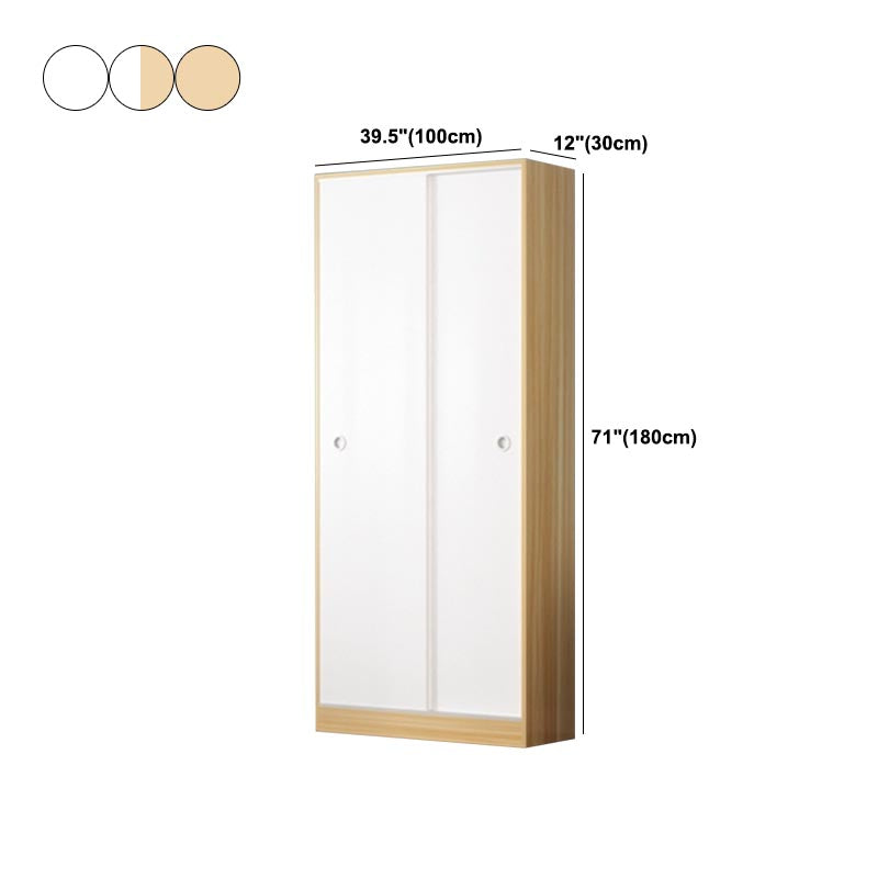 Modern Style Wardrobe Cabinet Engineered Wood Armoire for Bedroom