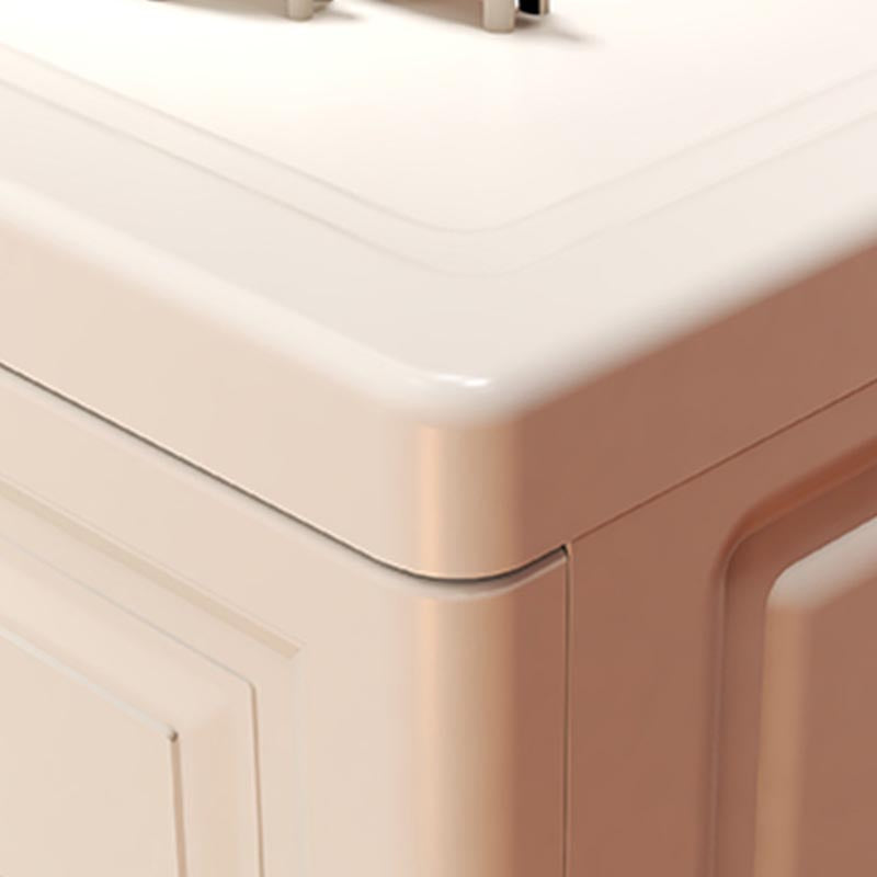 Contemporary Style Non-Hanging Armoire Plastic Cabinet with Drawers