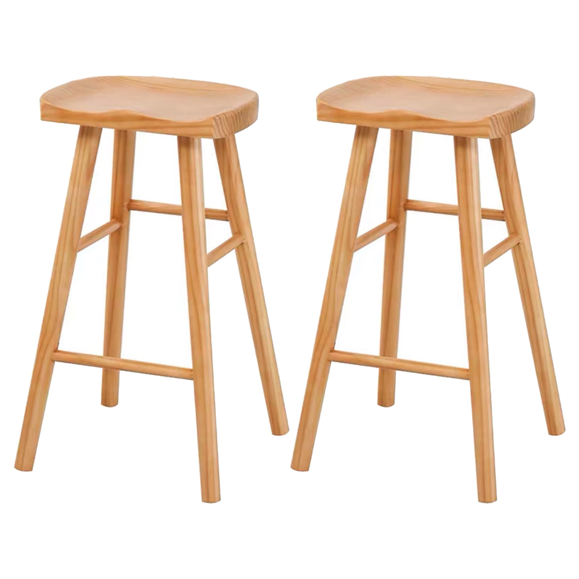 Modern Rectangle Solid Wood Bar Table Set 1/2/4/5/9 Pieces Counter Table with Stools