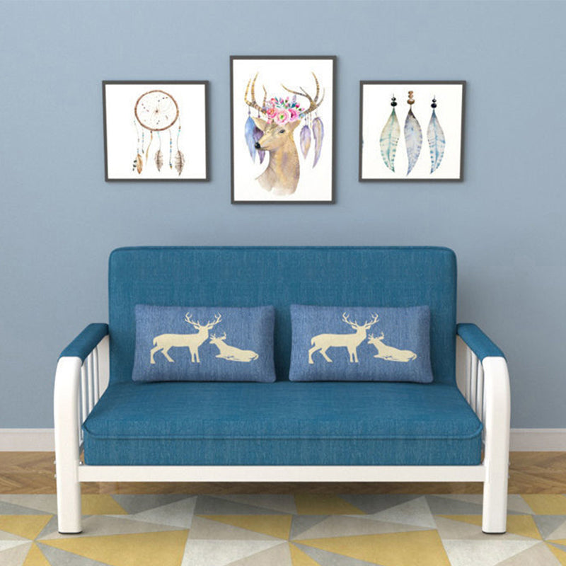 Linen Contemporary Square Sofa Convertible Sofa, 51.18" L x 24.80" W x 33.46" H