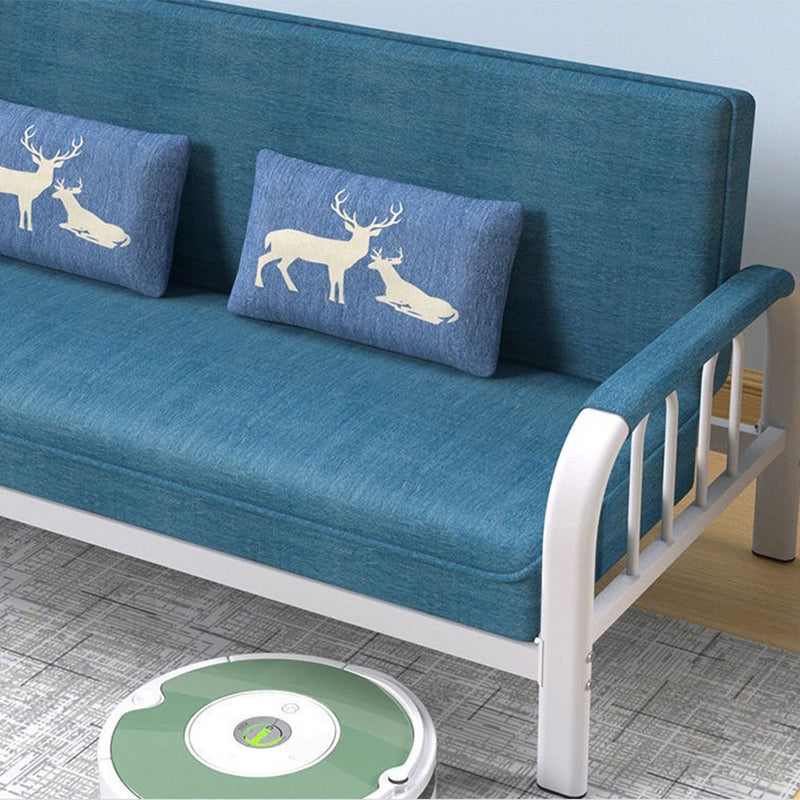 Linen Contemporary Square Sofa Convertible Sofa, 51.18" L x 24.80" W x 33.46" H