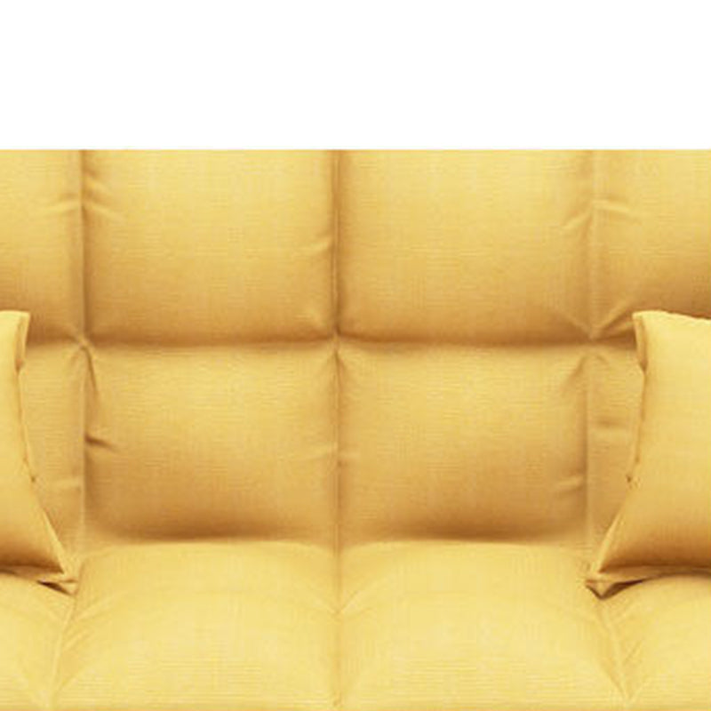 Linen Blend Contemporary Square Sofa Convertible Sofa, 45.66" L X 17.71" W X 25.98" H