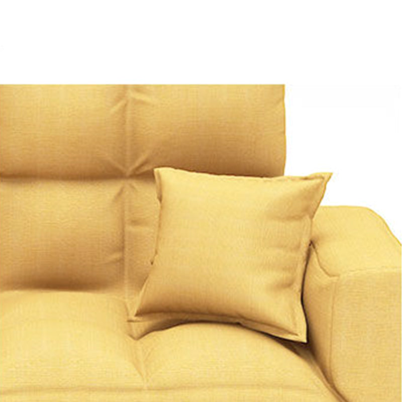 Linen Blend Contemporary Square Sofa Convertible Sofa, 45.66" L X 17.71" W X 25.98" H