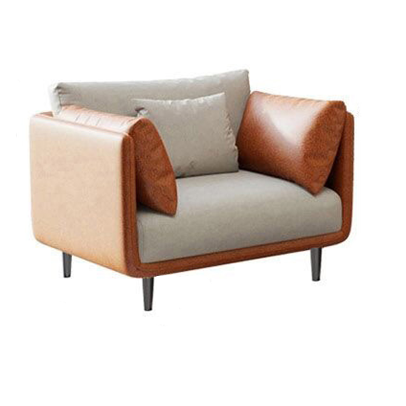Standard Faux Leather Stain Resistant Square Arm Settee Couch
