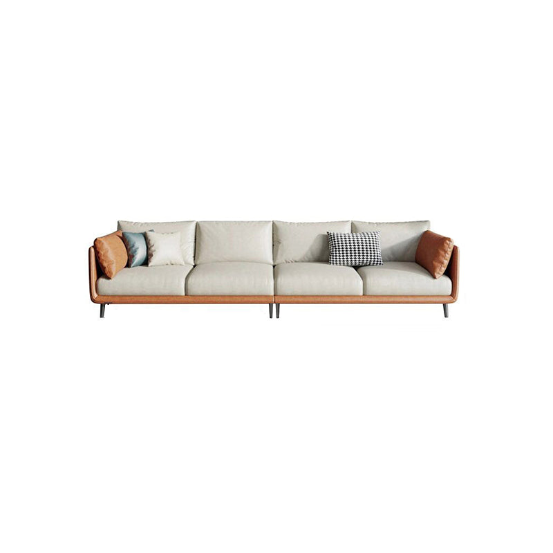 Standard Faux Leather Stain Resistant Square Arm Settee Couch