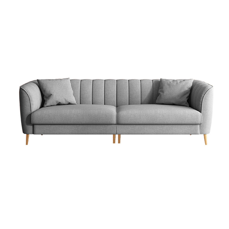Stationary Living Room Flared Arm Standard Light-grey Modern Sofa