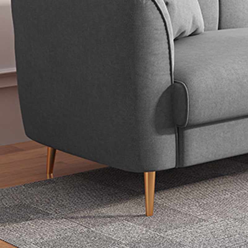 Stationary Living Room Flared Arm Standard Light-grey Modern Sofa